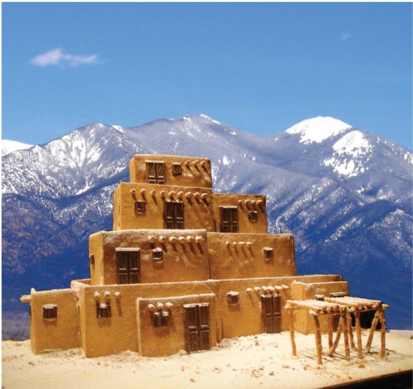 “Gingerbread Taos Pueblo,” by J. Matthew Thomas and Richard Spera. Image via Architizer.