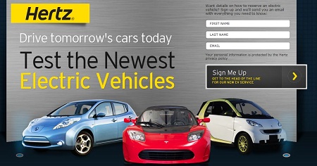 Hertz EV, electric vehicle rental, car share