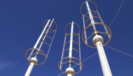 Vertical-axis wind turbines, Caltech