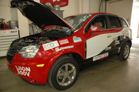 University of Wisconsin hybrid vehicle team's car