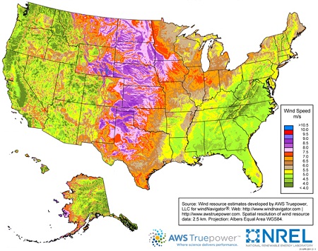 nrel map u.s. wind energy map