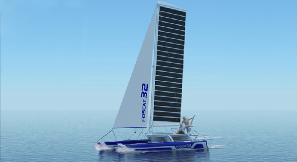 solar sail unfurled, this catamaran will go earthtechling