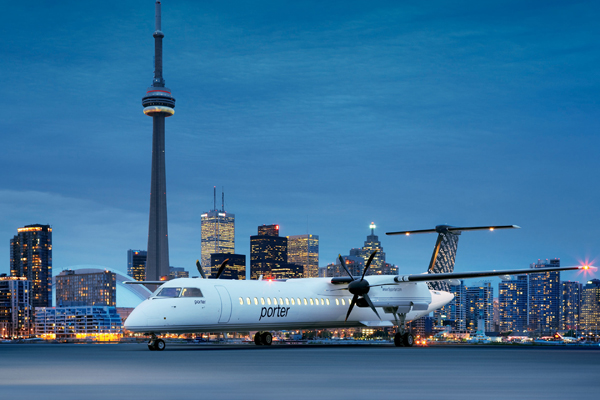 Bombardier Q400 turboprop aircraft