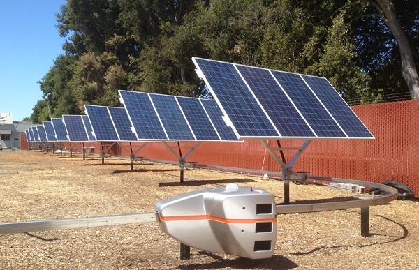 QBotix QTS robot solar tracking system