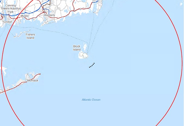 Block Island Wind Farm map