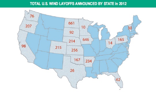2012 wind power job layoffs