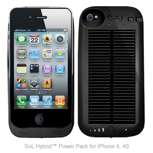 SolHybrid, power pack, iPhone, solar charging