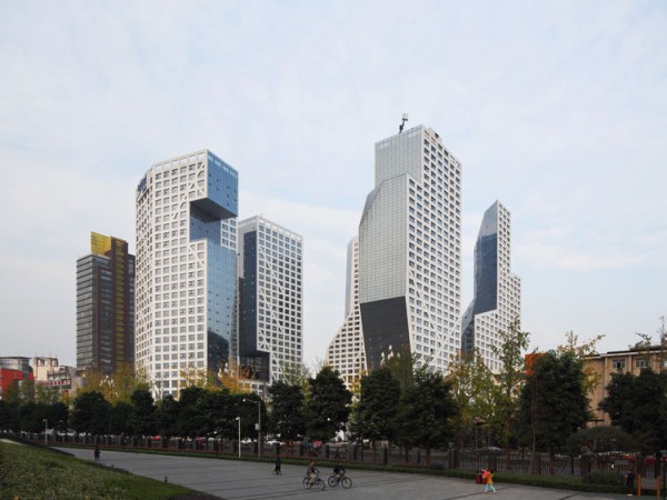 Image of newly completed Sliced Porosity Block via Steven Holl Architects.