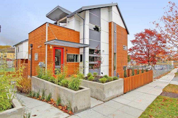 Unit 13 of Seattle's Columbia Station micro-community has passed the strict Passivhaus requirements for energy efficiency. Image by Tucker English via Dwell Development.