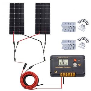  Eco-Würdig 200 Watt Monokristalline Solar Panel Kit