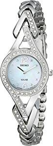 Seiko Women's Silvertone Crystal Solar Watch
