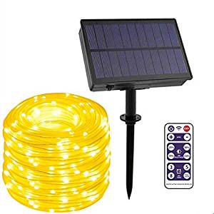 LEOHOME Outdoor Solar String Lights with Timer