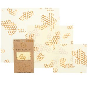 Bee's Wrap Assorted Set of 3 Sustainable and Reusable Beeswax Food Wraps
