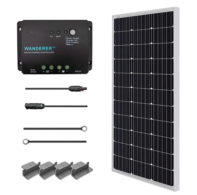 Renogy 100 Watts 12 Volts Monocrystalline Solar Starter Kit