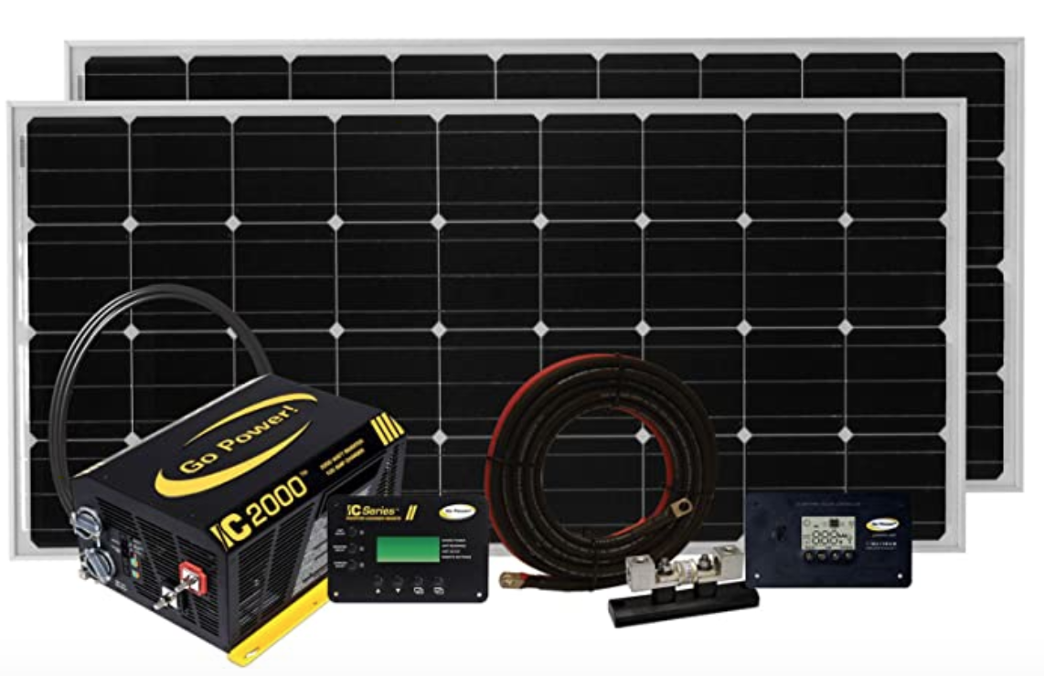 Go Power! Solar Elite Complete Solar and Inverter System with 380 Watts of Solar